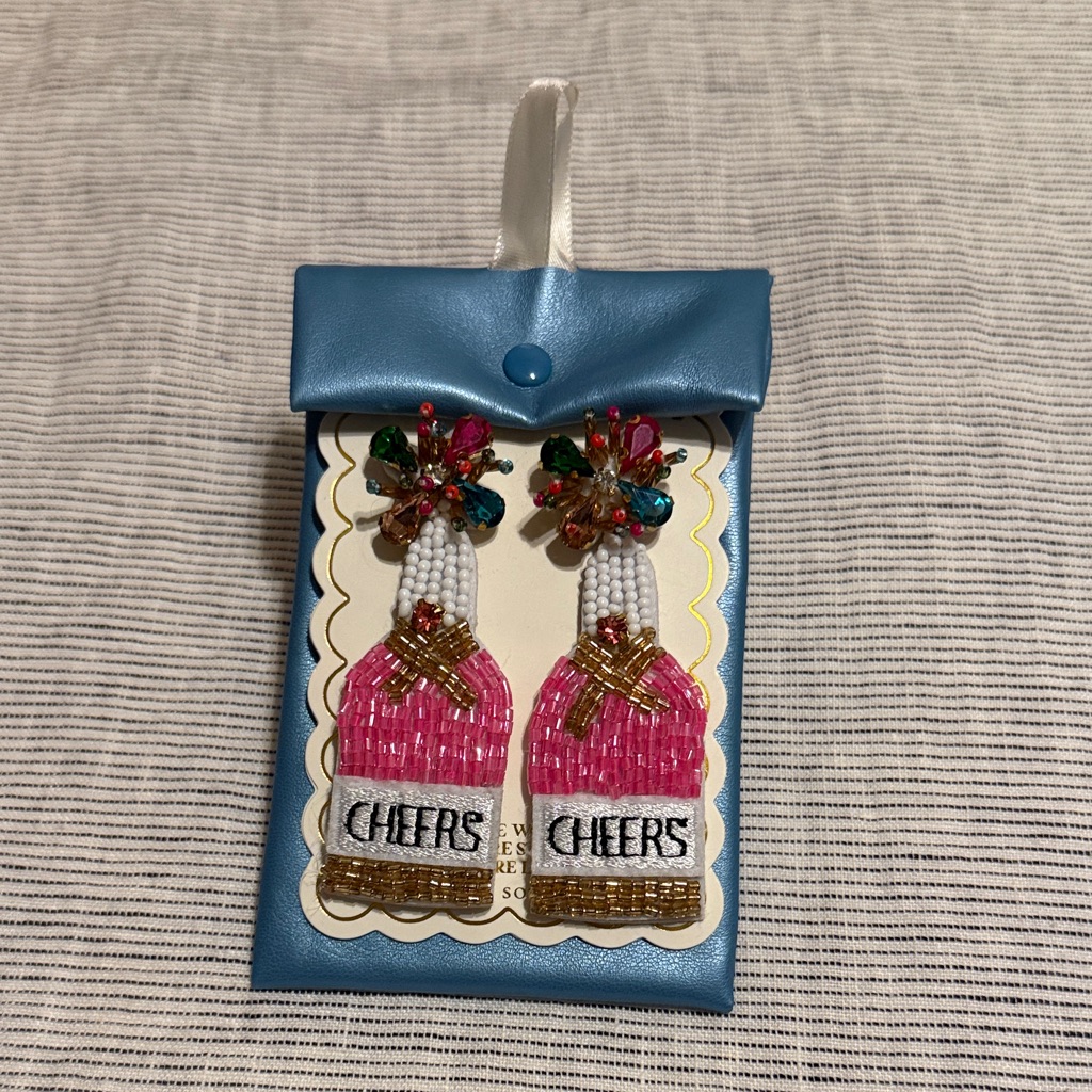 Nwt Simply Southern Pink Beaded Cheers Earrings 22$